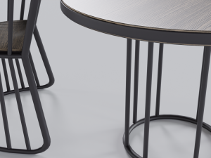 OUTDOOR CHAIRS WITH TABLE 3D-Modell