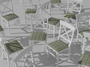 DINING TABLE WITH CHAIRS 3D 模型