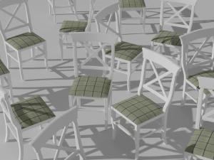 DINING TABLE WITH CHAIRS 3D Model