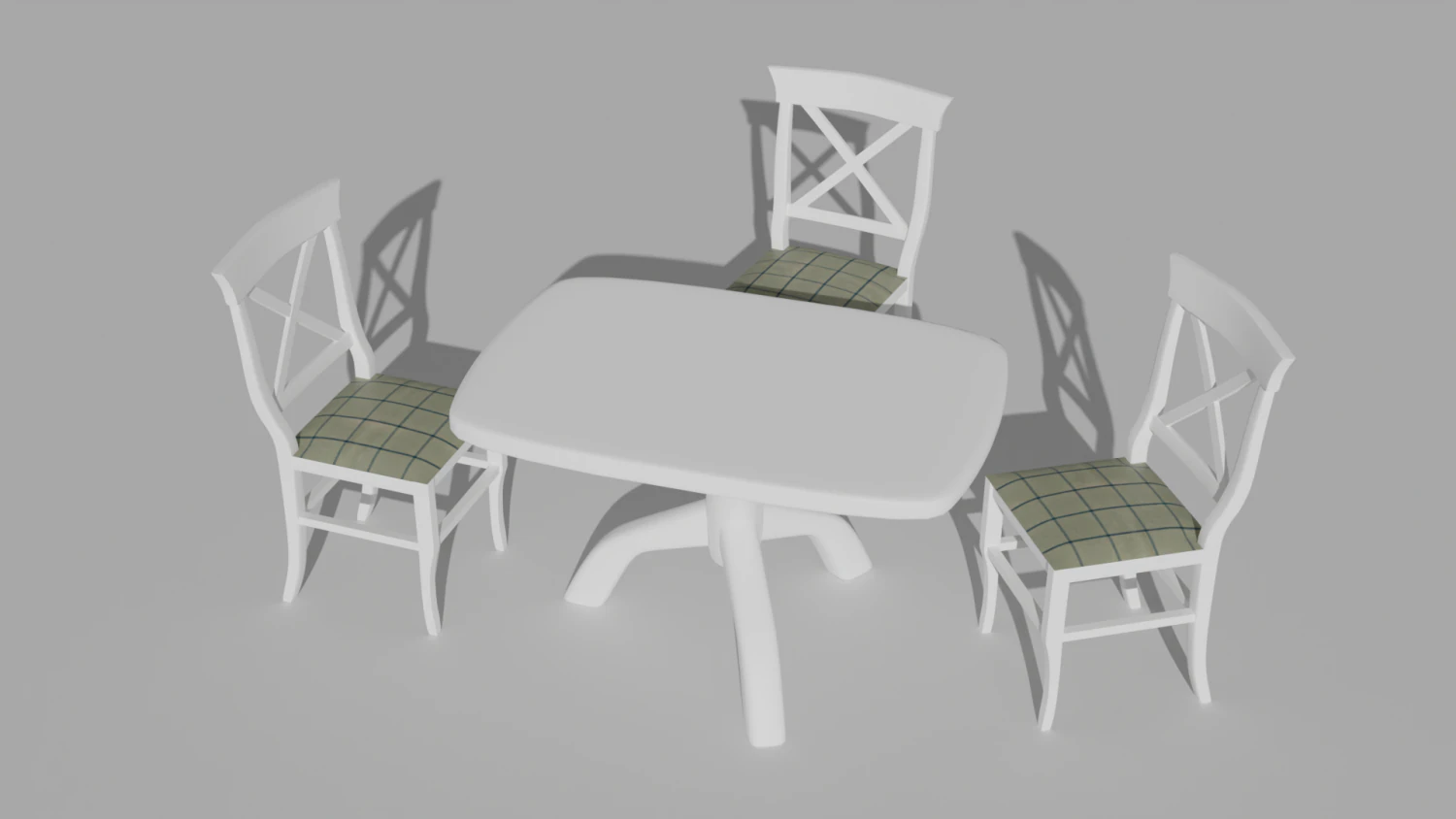 DINING TABLE WITH CHAIRS 3D Model .c4d .max .obj .3ds .fbx .stl .blend