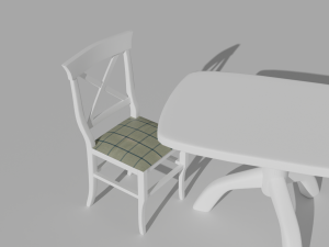 DINING TABLE WITH CHAIRS 3D 模型