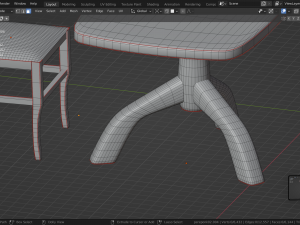 DINING TABLE WITH CHAIRS 3D 模型