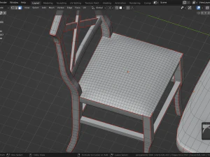 DINING TABLE WITH CHAIRS 3D Model