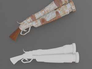 Pistol props asset game object Low-poly 3D Model