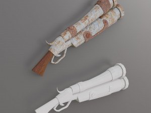 Pistol props asset game object Low-poly Modelo 3D