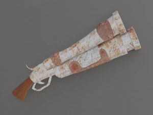 Pistol props asset game object Low-poly 3D Model