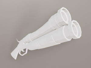 Pistol props asset game object Low-poly Modelo 3D