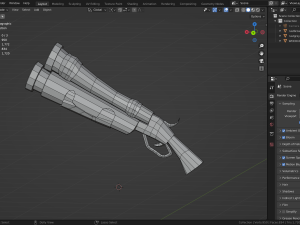 Pistol props asset game object Low-poly Modelo 3D