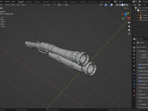 Pistol props asset game object Low-poly Modelo 3D