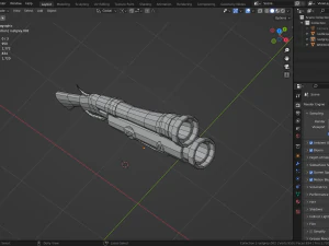 Pistol props asset game object Low-poly 3D Model