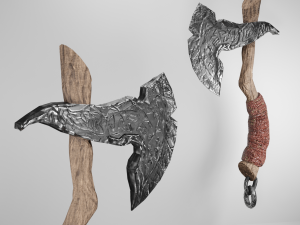 Stylized axe melee game-ready pbr 3D 모델