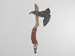 Stylized axe melee game-ready pbr 3D Model