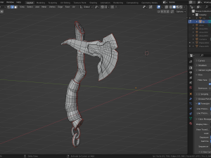Stylized axe melee game-ready pbr 3D Model