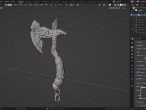 Stylized axe melee game-ready pbr 3D Model