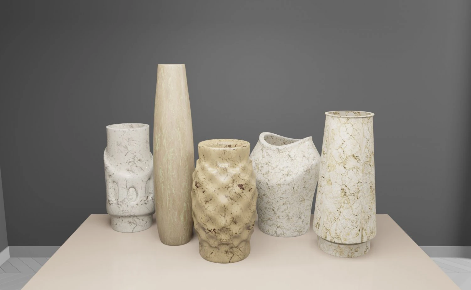 Vases interior decoration 3D Model .c4d .max .obj .3ds .fbx .stl .blend 