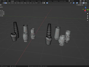 Vases interior decoration 3D Model