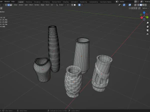 Vases interior decoration 3D Model