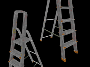 Step ladder pbr game-ready 3D Model
