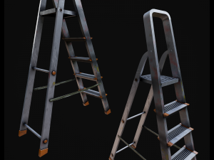 Step ladder pbr game-ready 3D Model