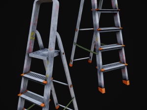 Step ladder pbr game-ready 3D Model
