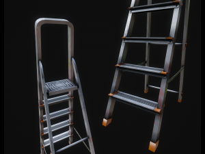 Step ladder pbr game-ready 3D Model