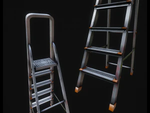 Step ladder pbr game-ready 3D Model