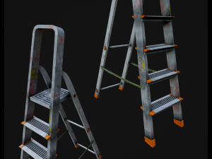 Step ladder pbr game-ready 3D Model