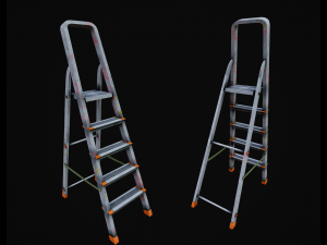 Step ladder pbr game-ready 3D Model