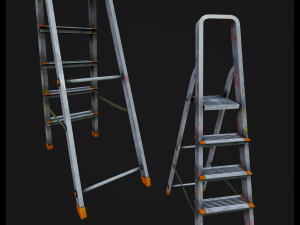 Step ladder pbr game-ready 3D Model