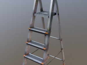 Step ladder pbr game-ready 3D Model