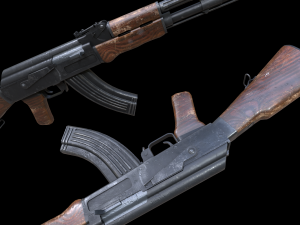 Assault rifle Ak-47 3D Model