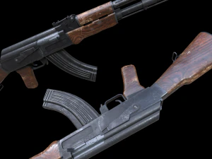 Assault rifle Ak-47 3D Model