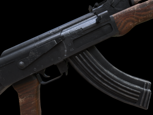 Assault rifle Ak-47 3D Model