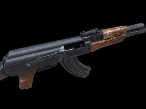 Assault rifle Ak-47 3D Model