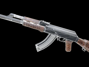 Assault rifle Ak-47 3D Model