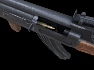 Assault rifle Ak-47 3D Model