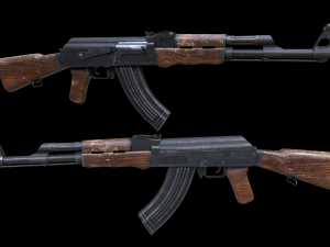 Assault rifle Ak-47 3D Model