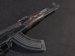Assault rifle Ak-47 3D Model