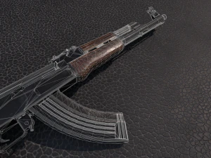 Assault rifle Ak-47 3D Model