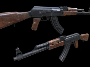 Assault rifle Ak-47 3D Model