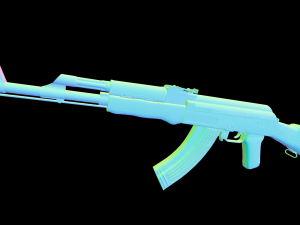 Assault rifle Ak-47 3D Model