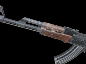 Assault rifle Ak-47 3D Model