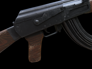 Assault rifle Ak-47 3D Model
