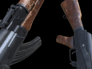 Assault rifle Ak-47 3D Model