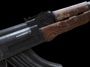 Assault rifle Ak-47 3D Model