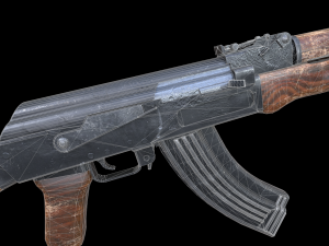 Assault rifle Ak-47 3D Model