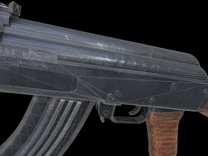 Assault rifle Ak-47 3D Model
