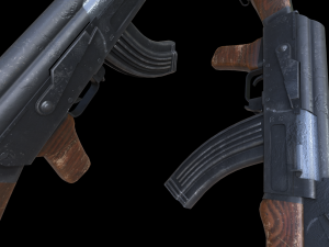 Assault rifle Ak-47 3D Model