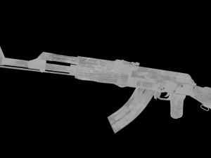 Assault rifle Ak-47 3D Model