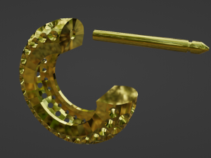 Creoles earrings with diamands Modelo de Impressão 3D